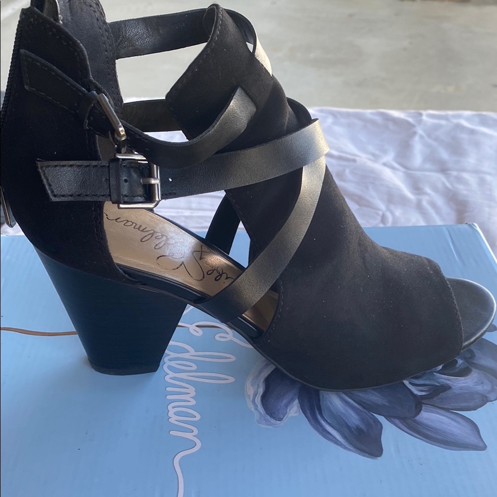 Sam Edelman Black Ankle Boots with Chunky Heel